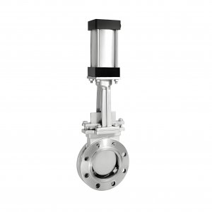 氣動對夾式刀閘閥PNI.0 DN200的，材質(zhì)碳鋼