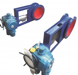 圓形電動調(diào)節(jié)插板閥DN300，國產(chǎn)電動插板